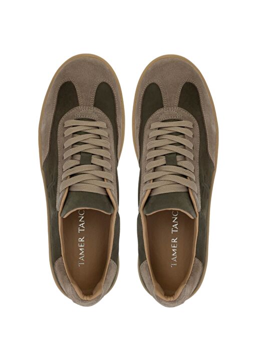 Tamer Tanca Erkek Hakiki Deri Haki Sneakers & Spor Ayakkabı - Görsel 7