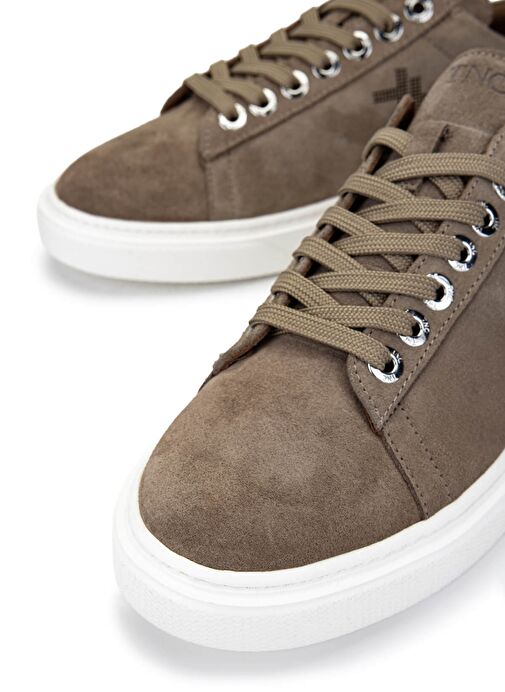 Tamer Tanca Erkek Hakiki Deri Bej Süet Sneakers & Spor Ayakkabı - Görsel 5