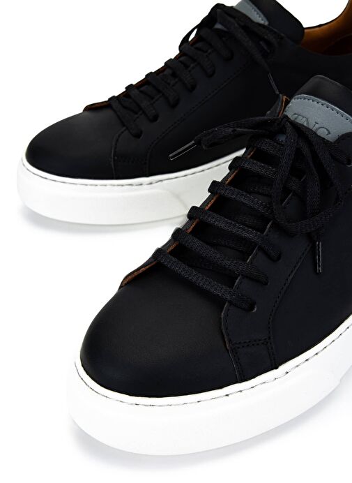 Tamer Tanca Erkek Hakiki Deri Siyah Sneakers & Spor Ayakkabı - Görsel 5