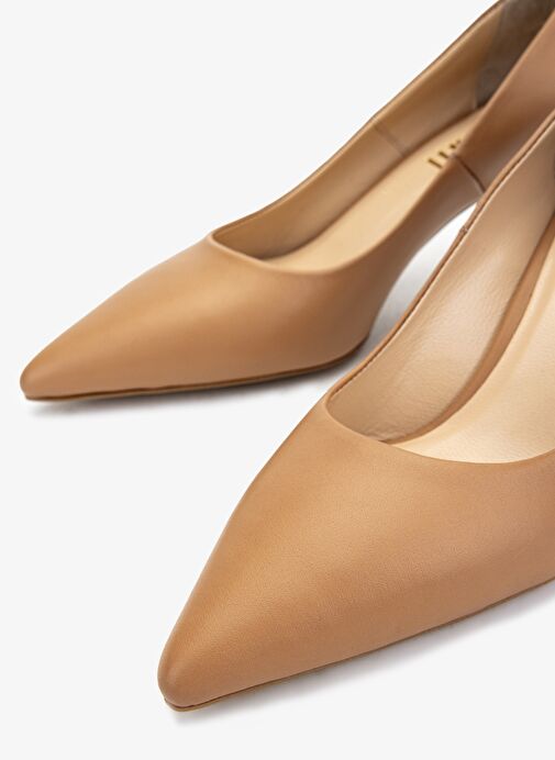 Valmenti Kadın Taba Deri Topuklu Ayakkabı - Görsel 3