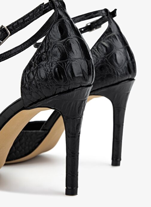 Valmenti Kadın Siyah Topuklu Ayakkabı - Görsel 6