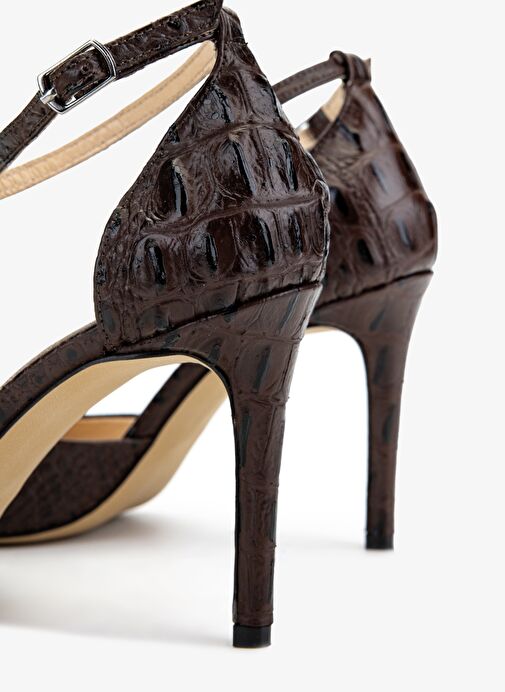 Valmenti Kadın Kahverengi Topuklu Ayakkabı - Görsel 6