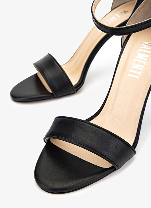 Valmenti Kadın Siyah Deri Topuklu Ayakkabı - Görsel 4