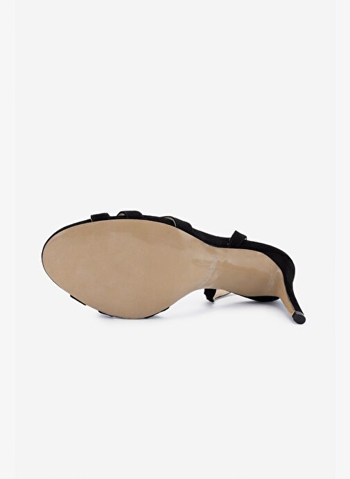 Valmenti Kadın Siyah Süet Topuklu Ayakkabı - Görsel 6