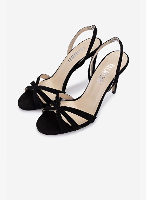 Valmenti Kadın Siyah Süet Topuklu Ayakkabı - Görsel 7