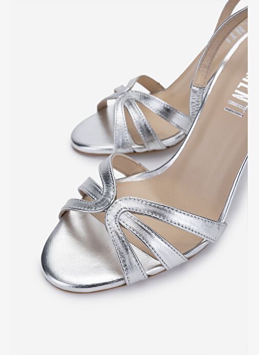 Valmenti Kadın Gri Topuklu Ayakkabı - Görsel 4