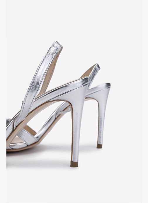 Valmenti Kadın Gri Topuklu Ayakkabı - Görsel 5