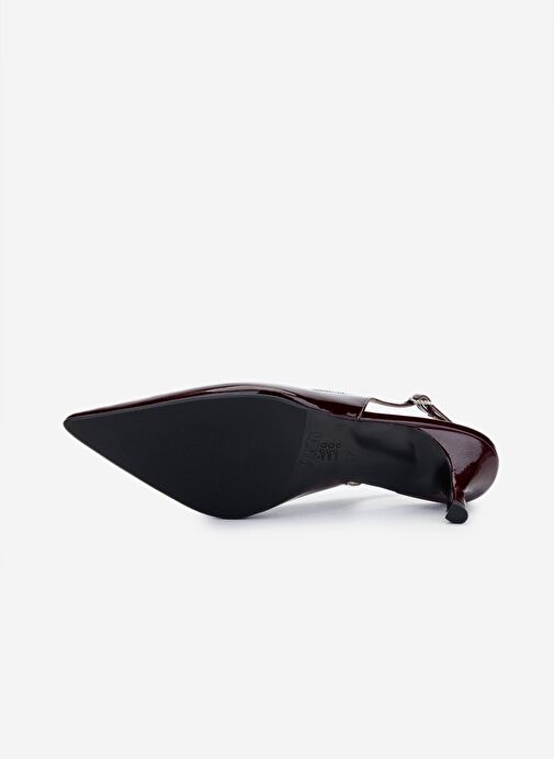 Valmenti Kadın Bordo Rugan Topuklu Ayakkabı - Görsel 5