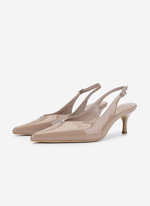 Valmenti Kadın Bej Topuklu Ayakkabı - Görsel 6