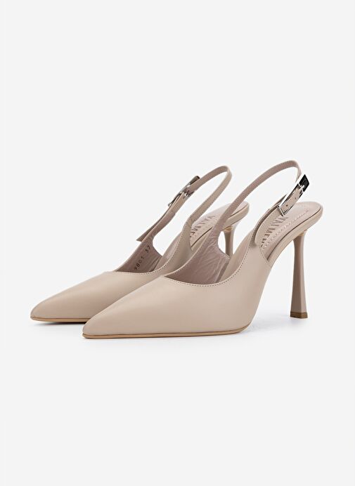 Valmenti Kadın Bej Topuklu Ayakkabı - Görsel 7