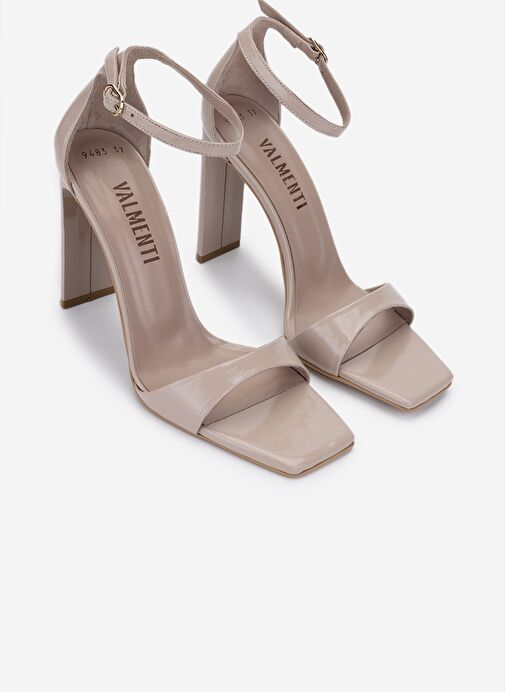 Valmenti Kadın Bej Rugan Topuklu Ayakkabı - Görsel 3