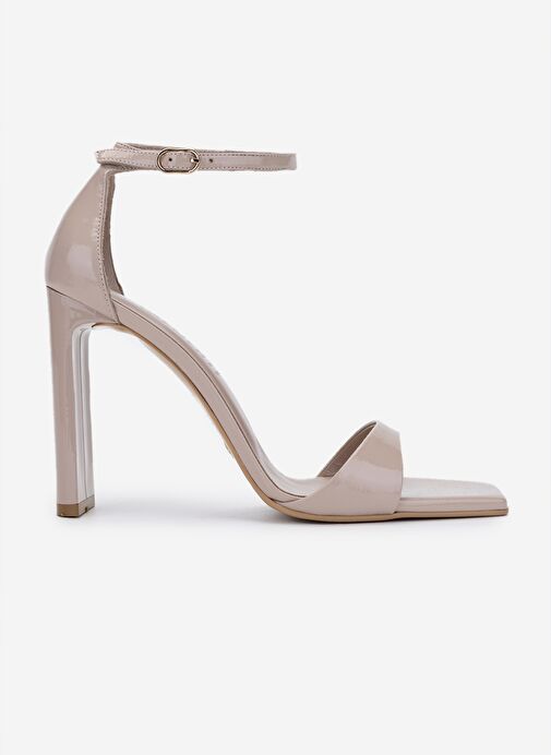 Valmenti Kadın Bej Rugan Topuklu Ayakkabı - Görsel 2