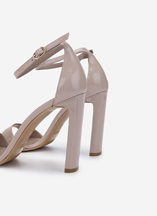 Valmenti Kadın Bej Rugan Topuklu Ayakkabı - Görsel 5