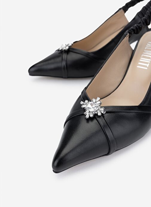 Valmenti Kadın Siyah Topuklu Ayakkabı - Görsel 4