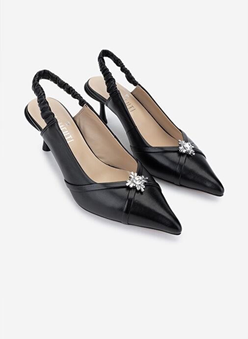 Valmenti Kadın Siyah Topuklu Ayakkabı - Görsel 3