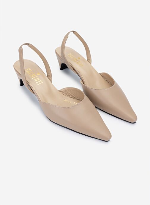 Valmenti Kadın Bej Topuklu Ayakkabı - Görsel 3