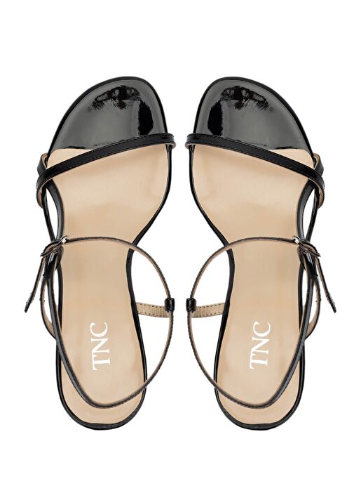 Tamer Tanca Kadın Hakiki Deri Siyah Rugan Topuklu Ayakkabı - Görsel 6