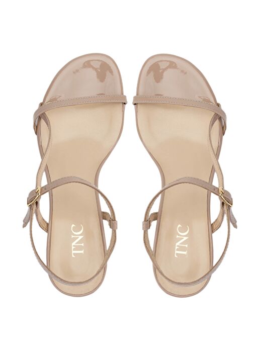 Tamer Tanca Kadın Hakiki Deri Bej Topuklu Ayakkabı - Görsel 6