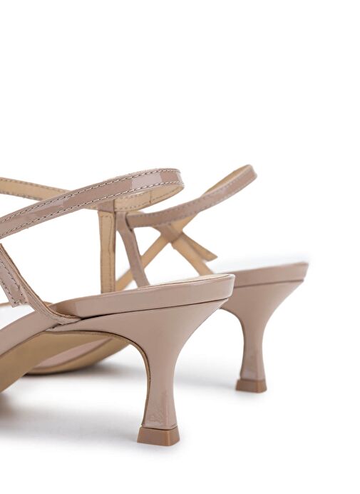 Tamer Tanca Kadın Hakiki Deri Bej Topuklu Ayakkabı - Görsel 5