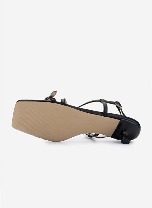 Valmenti Kadın Siyah Deri Topuklu Ayakkabı - Görsel 5