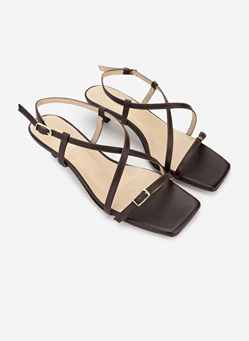 Valmenti Kadın Kahverengi Topuklu Ayakkabı - Görsel 3