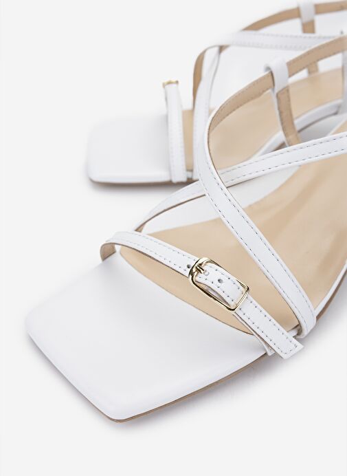 Valmenti Kadın Beyaz Topuklu Ayakkabı - Görsel 4