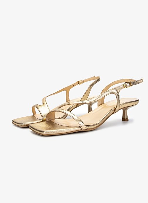 Valmenti Kadın Dore Topuklu Ayakkabı - Görsel 5