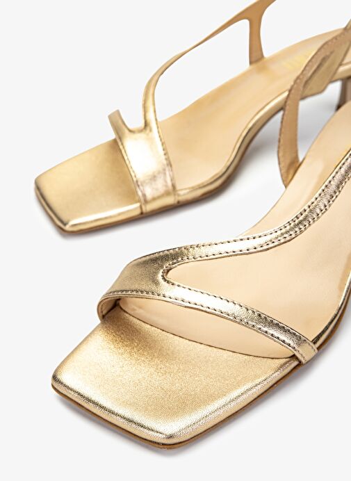Valmenti Kadın Dore Topuklu Ayakkabı - Görsel 4
