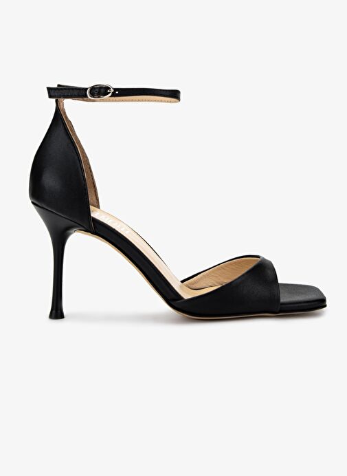 Valmenti Kadın Siyah Deri Topuklu Ayakkabı - Görsel 2