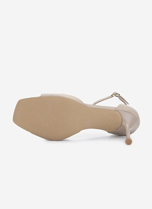 Valmenti Kadın Bej Topuklu Ayakkabı - Görsel 5