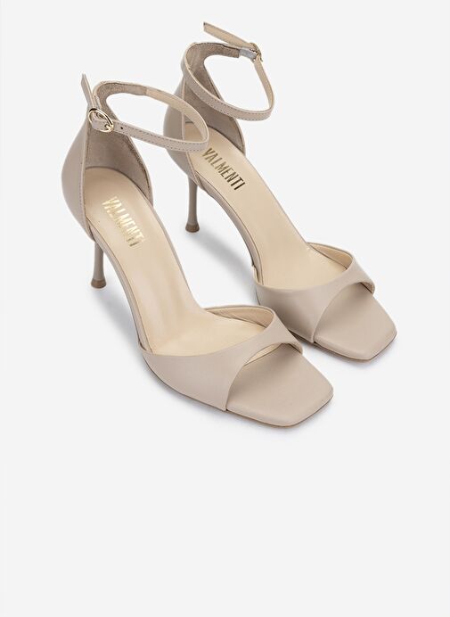 Valmenti Kadın Bej Topuklu Ayakkabı - Görsel 3