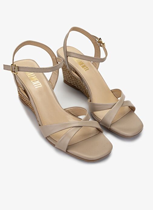 Valmenti Kadın Bej Topuklu Ayakkabı - Görsel 3