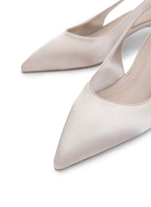 Tamer Tanca Kadın Suni Deri Bej Topuklu Ayakkabı - Görsel 4