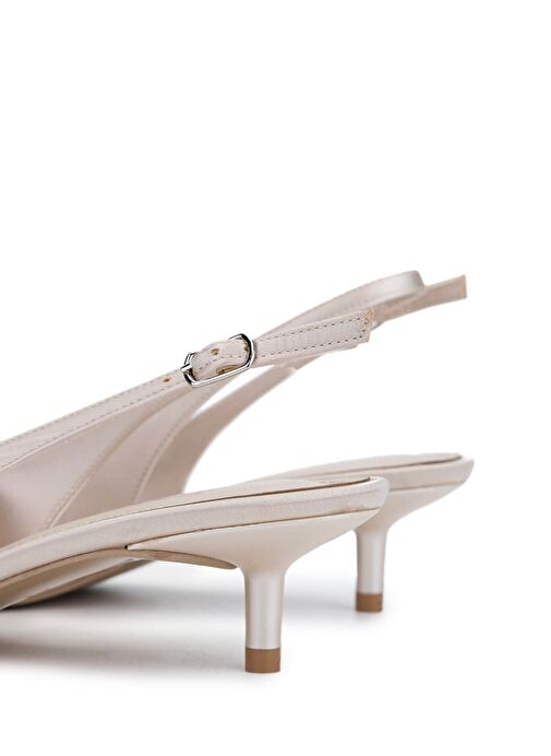 Tamer Tanca Kadın Suni Deri Bej Topuklu Ayakkabı - Görsel 5