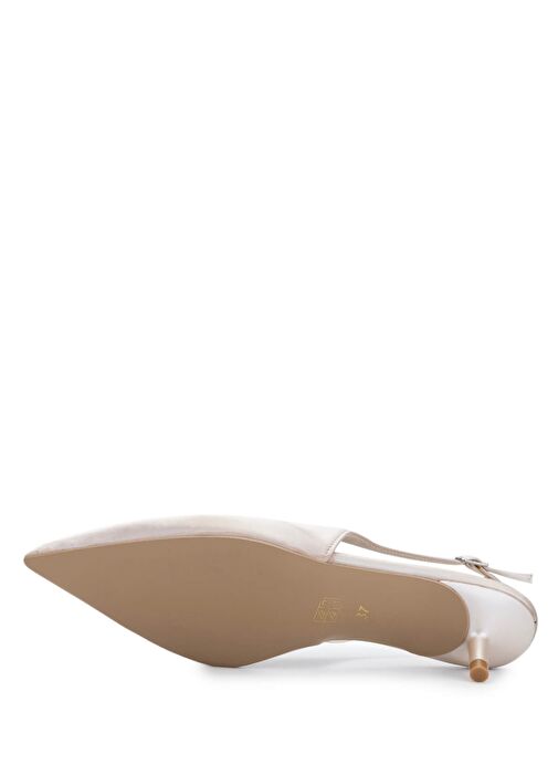 Tamer Tanca Kadın Suni Deri Bej Topuklu Ayakkabı - Görsel 6