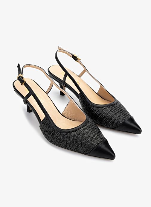 Valmenti Kadın Siyah Topuklu Ayakkabı - Görsel 3
