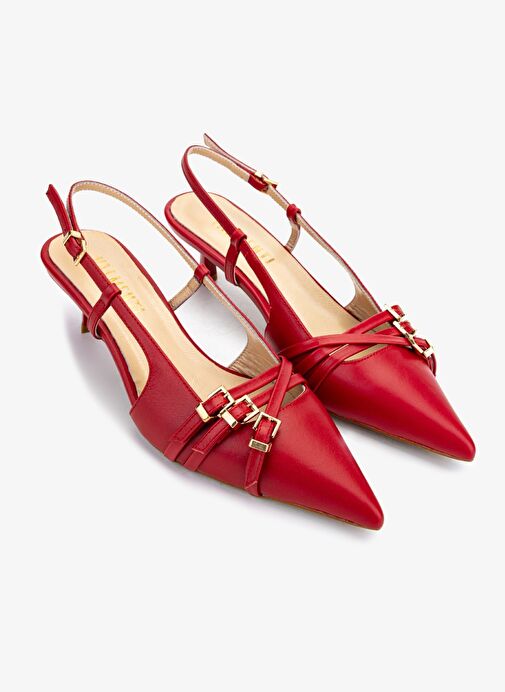 Valmenti Kadın Kırmızı Topuklu Ayakkabı - Görsel 3