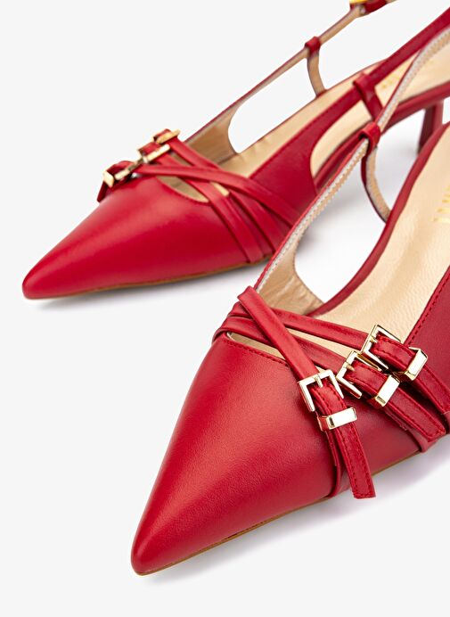 Valmenti Kadın Kırmızı Topuklu Ayakkabı - Görsel 4