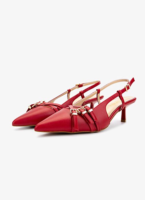 Valmenti Kadın Kırmızı Topuklu Ayakkabı - Görsel 5