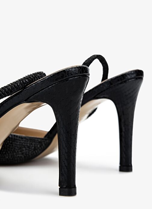 Valmenti Kadın Siyah Topuklu Ayakkabı - Görsel 6