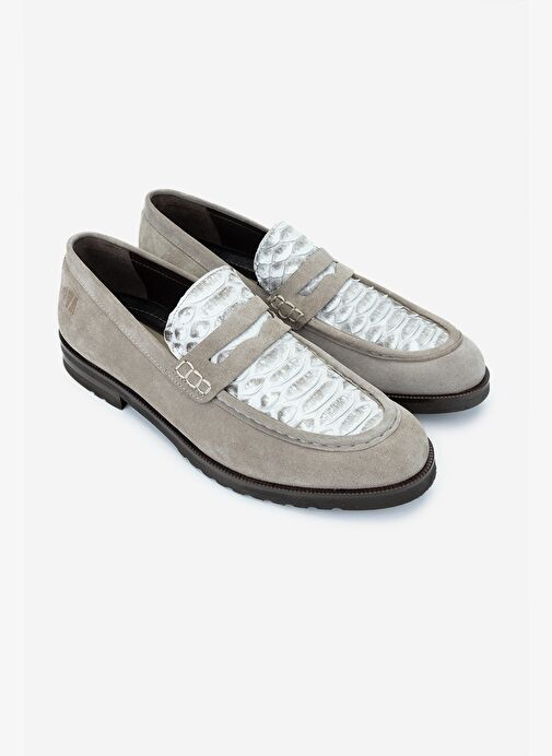 Valmenti Erkek Hakiki Deri Bej Loafer Ayakkabı - Görsel 3