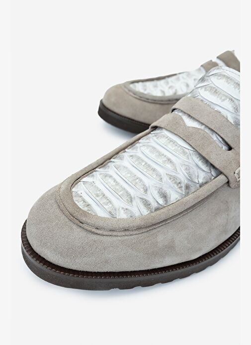 Valmenti Erkek Hakiki Deri Bej Loafer Ayakkabı - Görsel 4