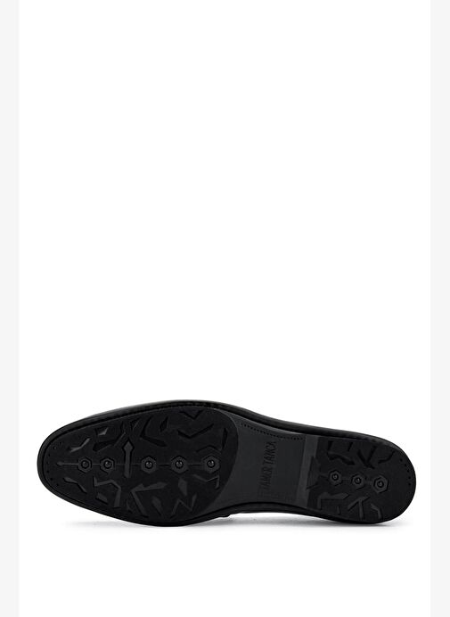Tamer Tanca Erkek Hakiki Deri Siyah Loafer Ayakkabı - Görsel 4