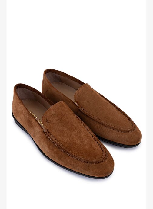 Tamer Tanca Erkek Hakiki Deri Kahverengi Loafer Ayakkabı - Görsel 3
