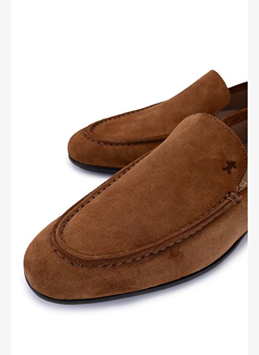 Tamer Tanca Erkek Hakiki Deri Kahverengi Loafer Ayakkabı - Görsel 4