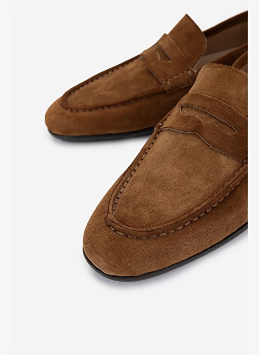 Valmenti Erkek Hakiki Deri Kahverengi Loafer Ayakkabı - Görsel 4