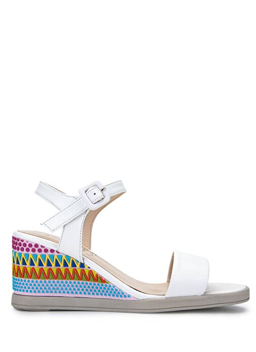 Tamer Tanca Kadın Hakiki Deri Beyaz Topuklu Ayakkabı - Görsel 2