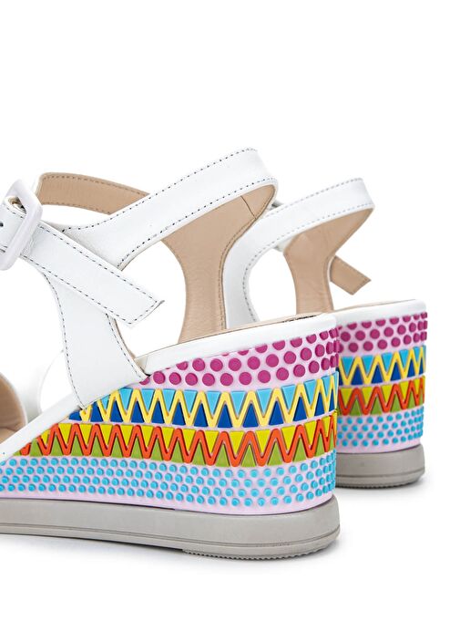 Tamer Tanca Kadın Hakiki Deri Beyaz Topuklu Ayakkabı - Görsel 6