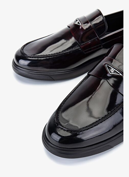 Valmenti Erkek Hakiki Deri Bordo Loafer Ayakkabı - Görsel 4