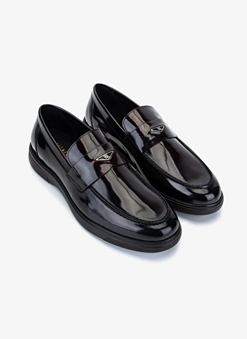Valmenti Erkek Hakiki Deri Bordo Loafer Ayakkabı - Görsel 3